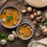 Recette soupe aux champignons et orge perle