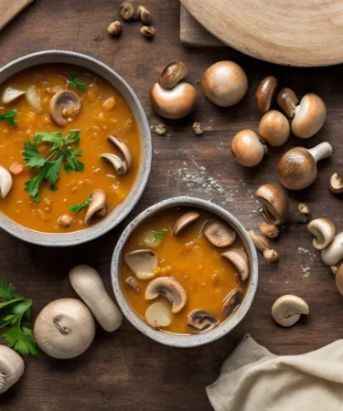 Recette soupe aux champignons et orge perle