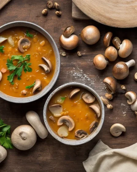 Recette soupe aux champignons et orge perle