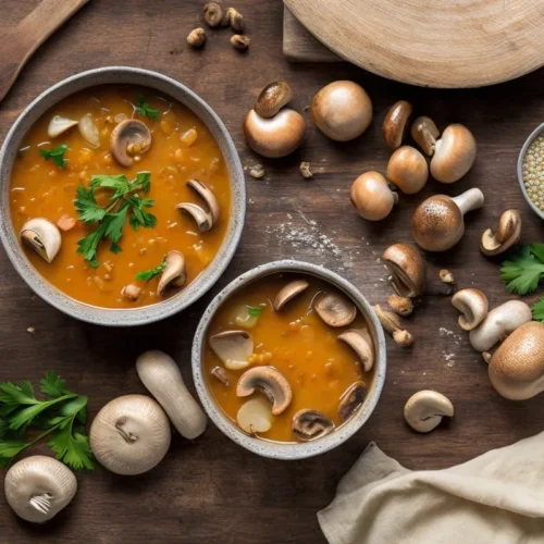 Recette soupe aux champignons et orge perle