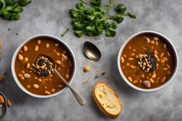 Recette soupe cremeuse de haricots noirs
