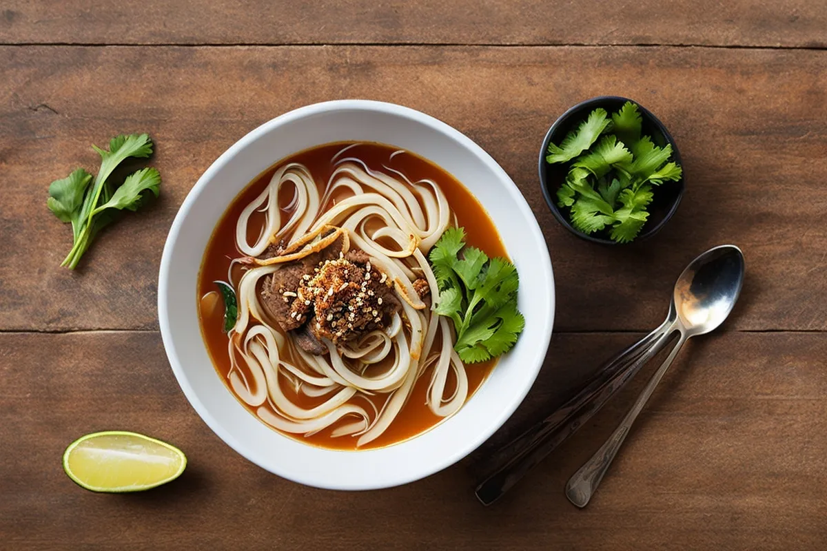 Recette soupe de boeuf et nouilles udon