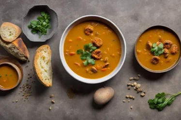 Recette soupe de lentilles corail et curry