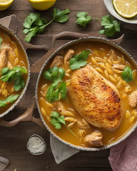 Recette soupe de poulet au citron et orzo