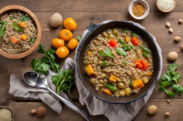Recette soupe de quinoa et legumes