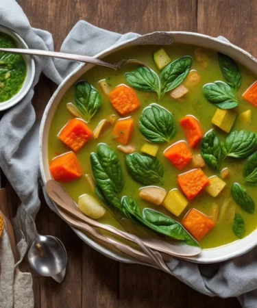 Recette soupe detox aux legumes verts