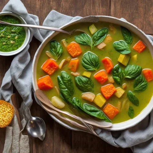 Recette soupe detox aux legumes verts