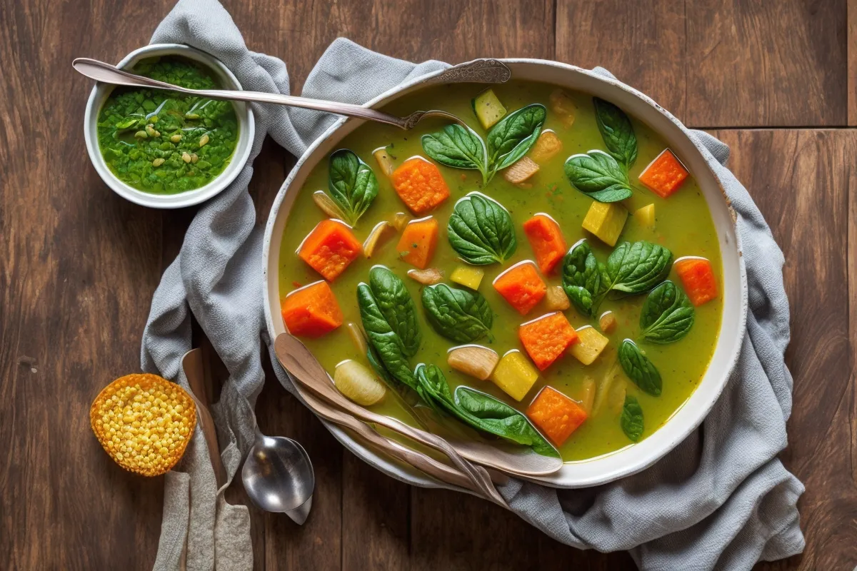 Recette soupe detox aux legumes verts