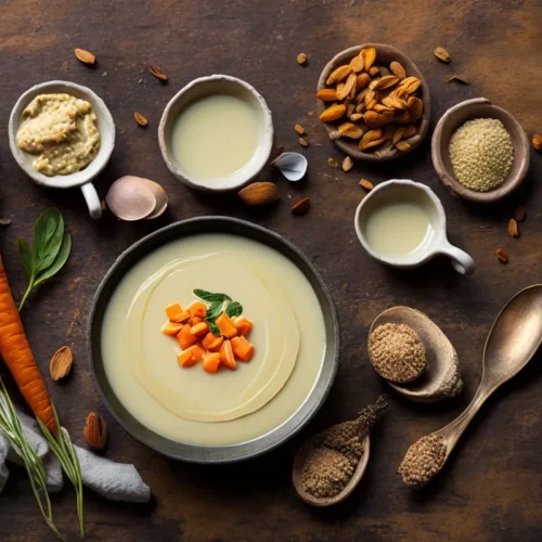 Recette veloute de carottes au lait damande