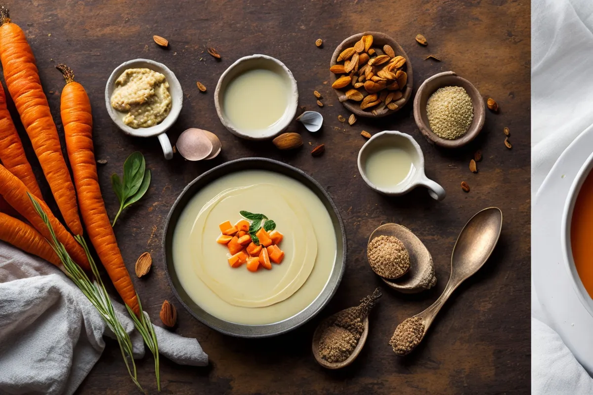 Recette veloute de carottes au lait damande