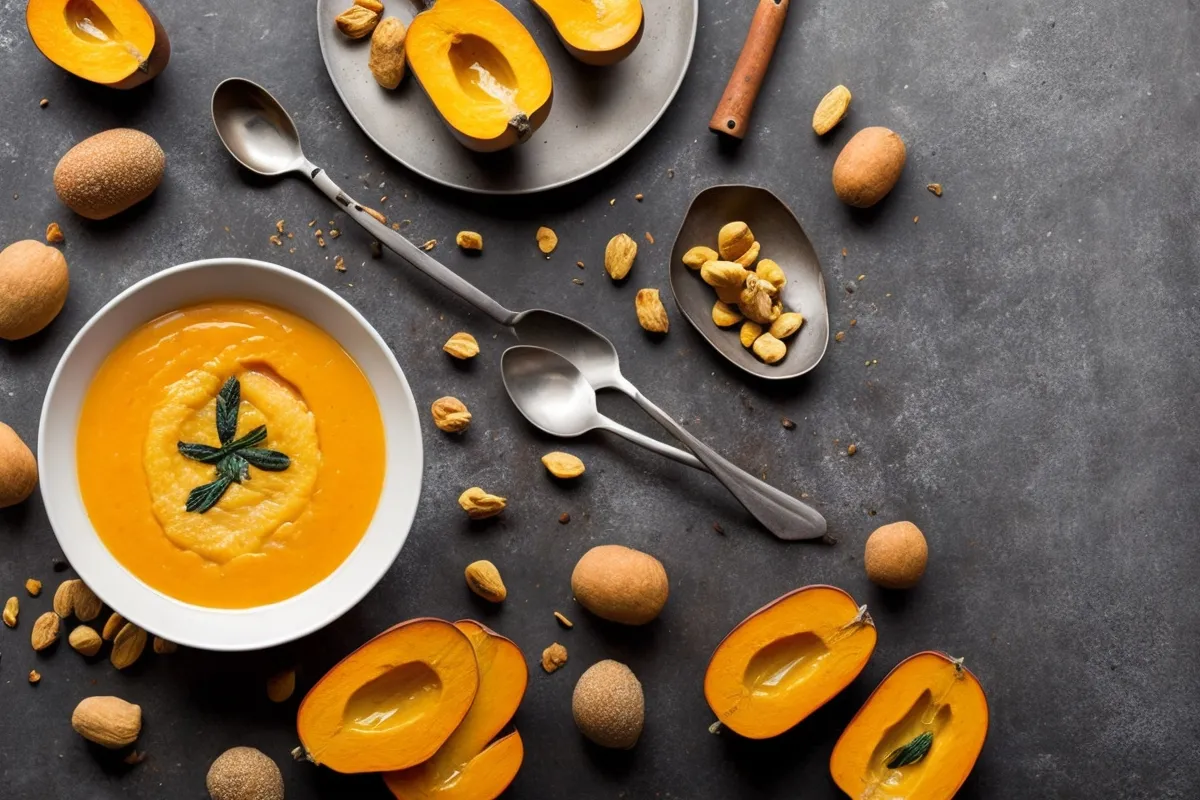 Recette veloute de courge butternut et chataignes