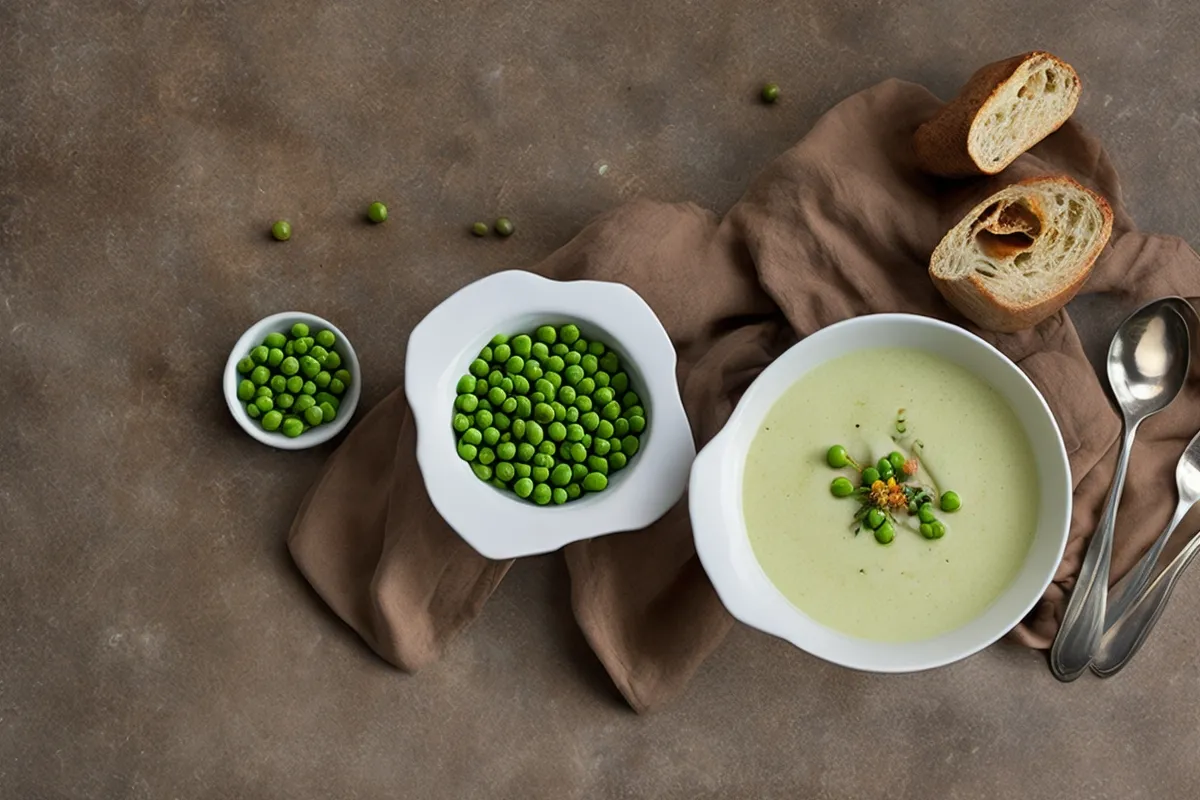 Recette veloute de laitue et petits pois