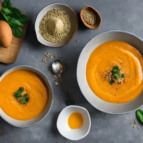 Recette veloute de patates douces au lait de coco