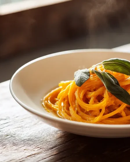 Velouté de courge spaghetti rôtie à la sauge