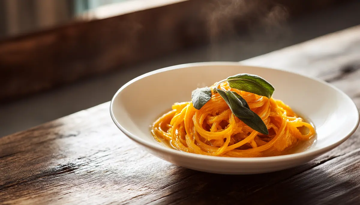 Velouté de courge spaghetti rôtie à la sauge
