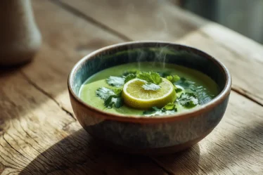 recette Soupe froide d’avocat, citron vert et coriandre