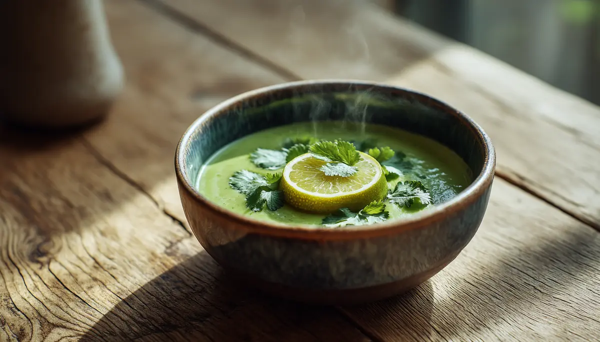 recette Soupe froide d’avocat, citron vert et coriandre