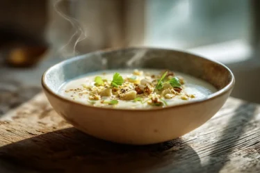 recette Velouté de poire et roquefort aux noix